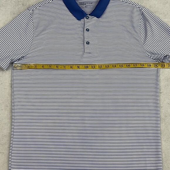 Nike Golf Performance Dri Fit Polo Shirt Mens Medium Striped Short Sleeve Logo - Picture 4 of 11